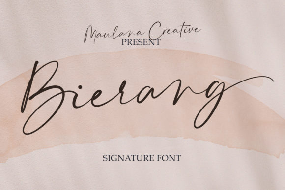 Bierang Font: A Handwritten Typeface for Small Business Branding