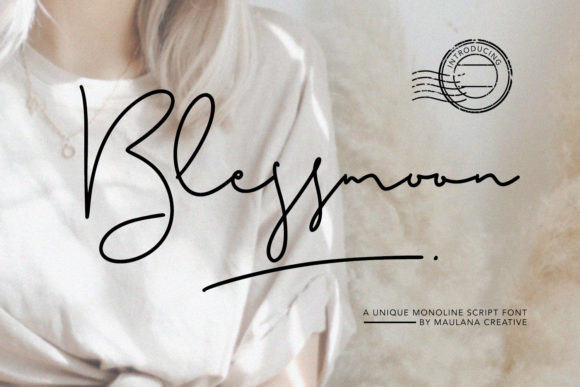 Blessmoon: The Delicate Script Font for Handmade Brands