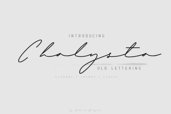Chalysta: A Thin Handwritten Typeface for Elegant Branding