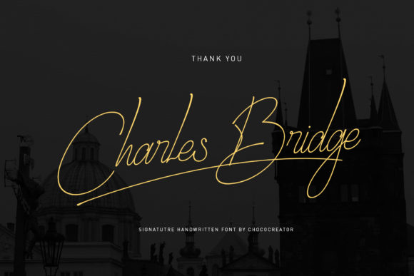 Charles Bridge Signature Handwritten Font for Crafters