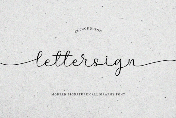 Lettersign: A Romantic Script Typeface for Editorial Design
